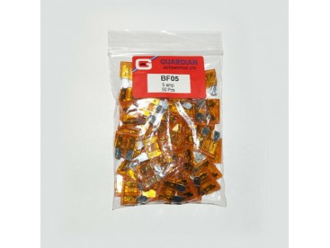 Standard Blade Fuses 5 Amp - 50 Pieces