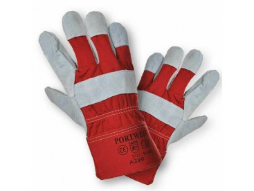 Polyco Premium Chrome Leather Rigger Gloves size L (Red) 