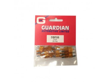 Mini Blade Fuses 5 Amp - 25 Pieces