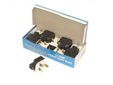 Heavy Duty Plug Black 13 Amp - 10 Pack